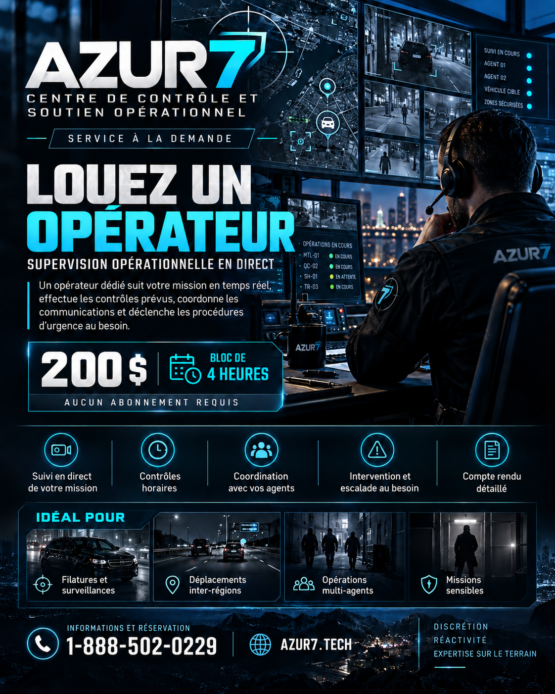 AZUR7 — centre de contrôle, nouvelle annonce